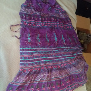 coline purple cotton dress